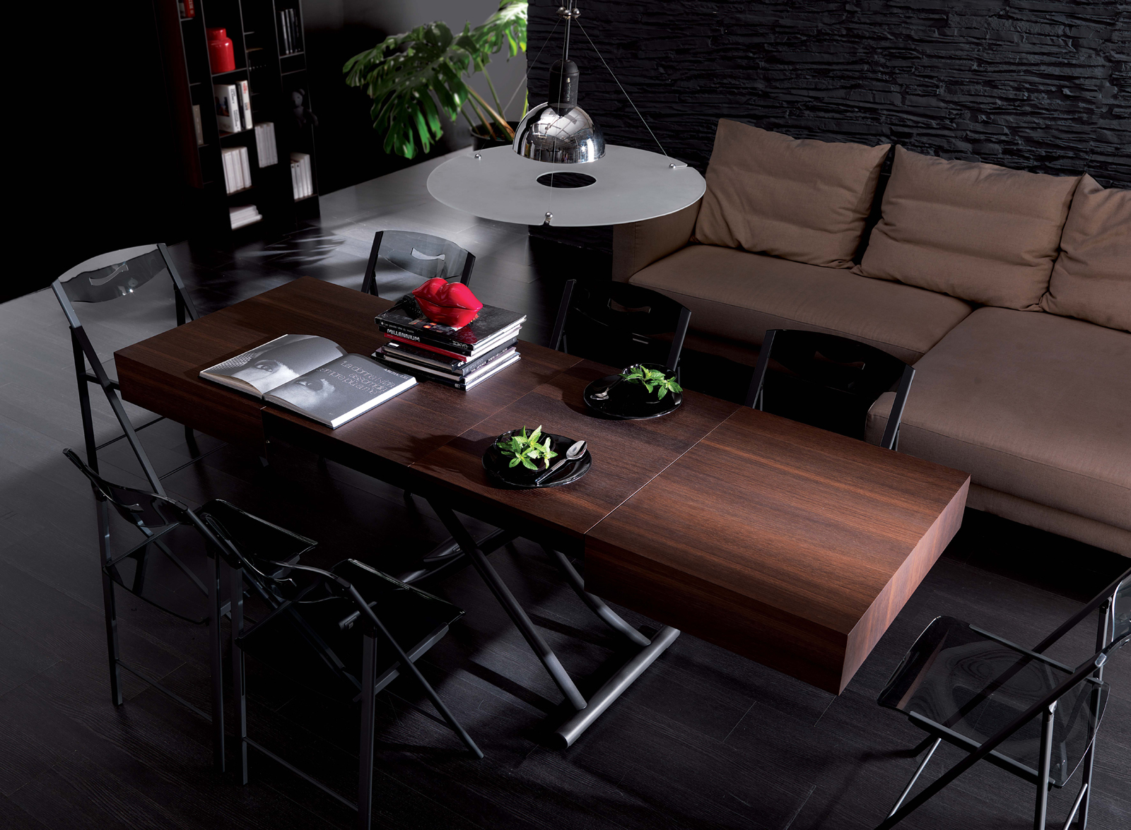 multifunktionaler Couch- Esstisch Box Legno von Ozzio Italia