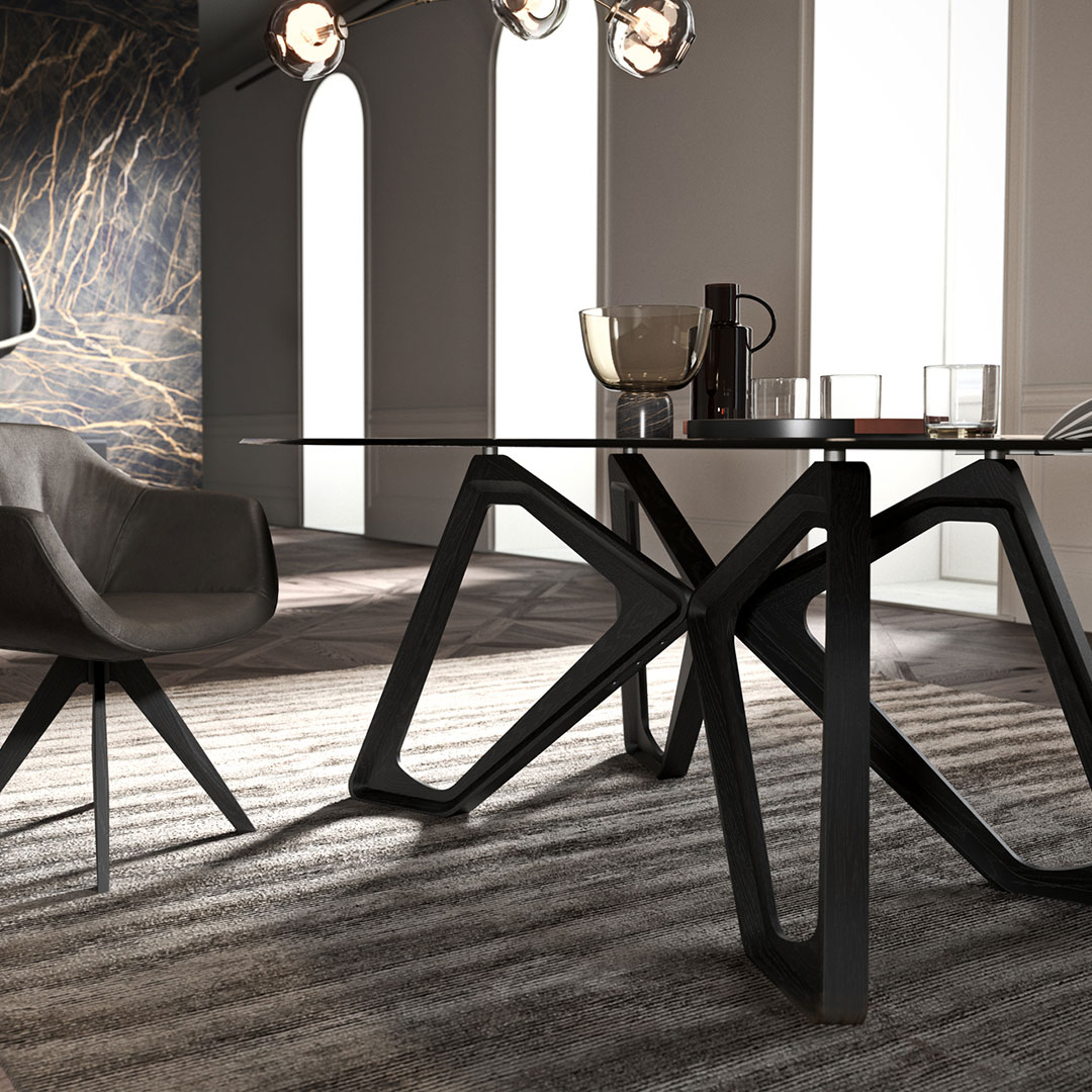 Tisch Papillon Oval von Ozzio Italia
